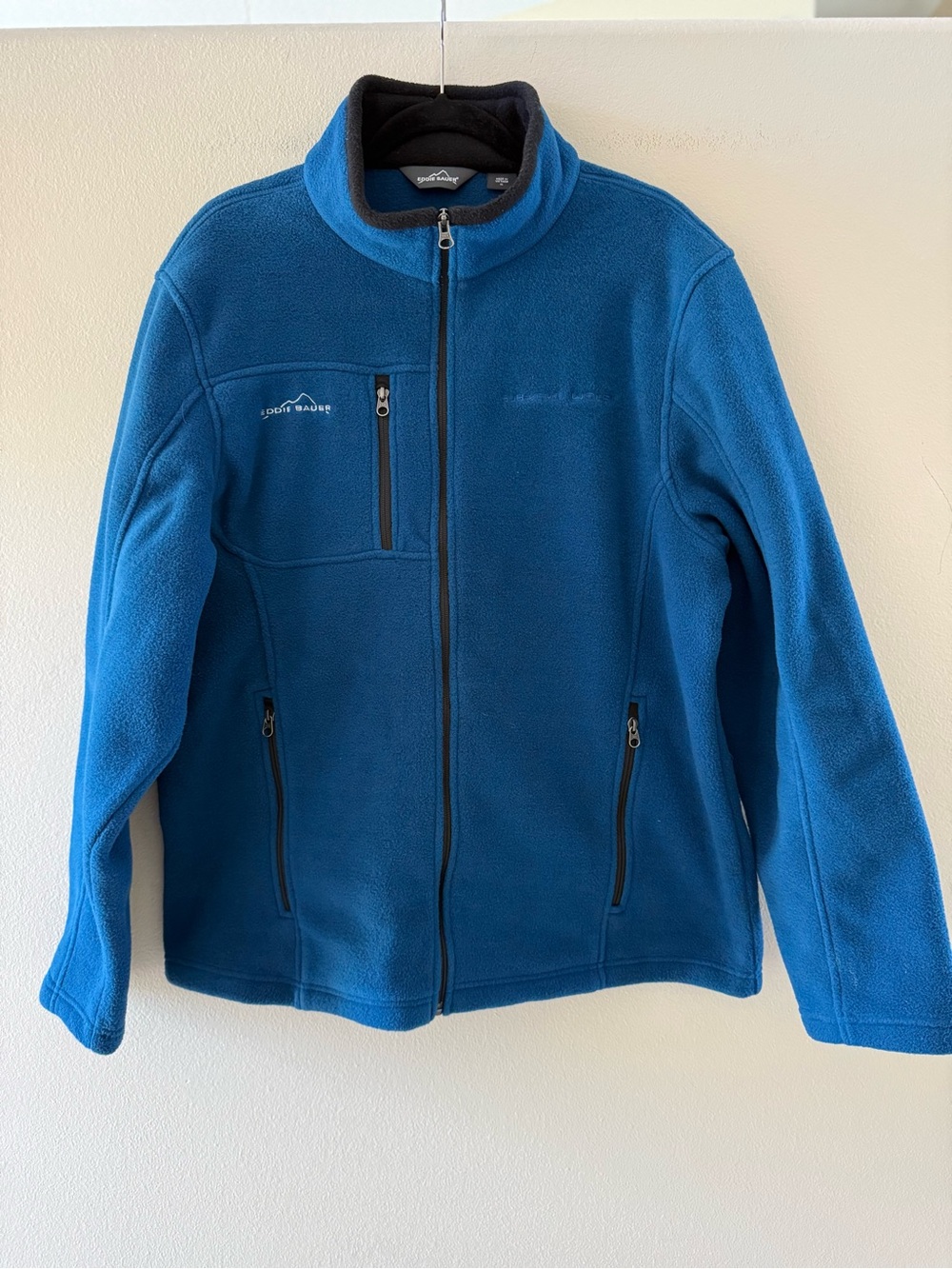 Eddie Bauer Blue Sub Zero Wolf Full-Zip Fleece Jacket